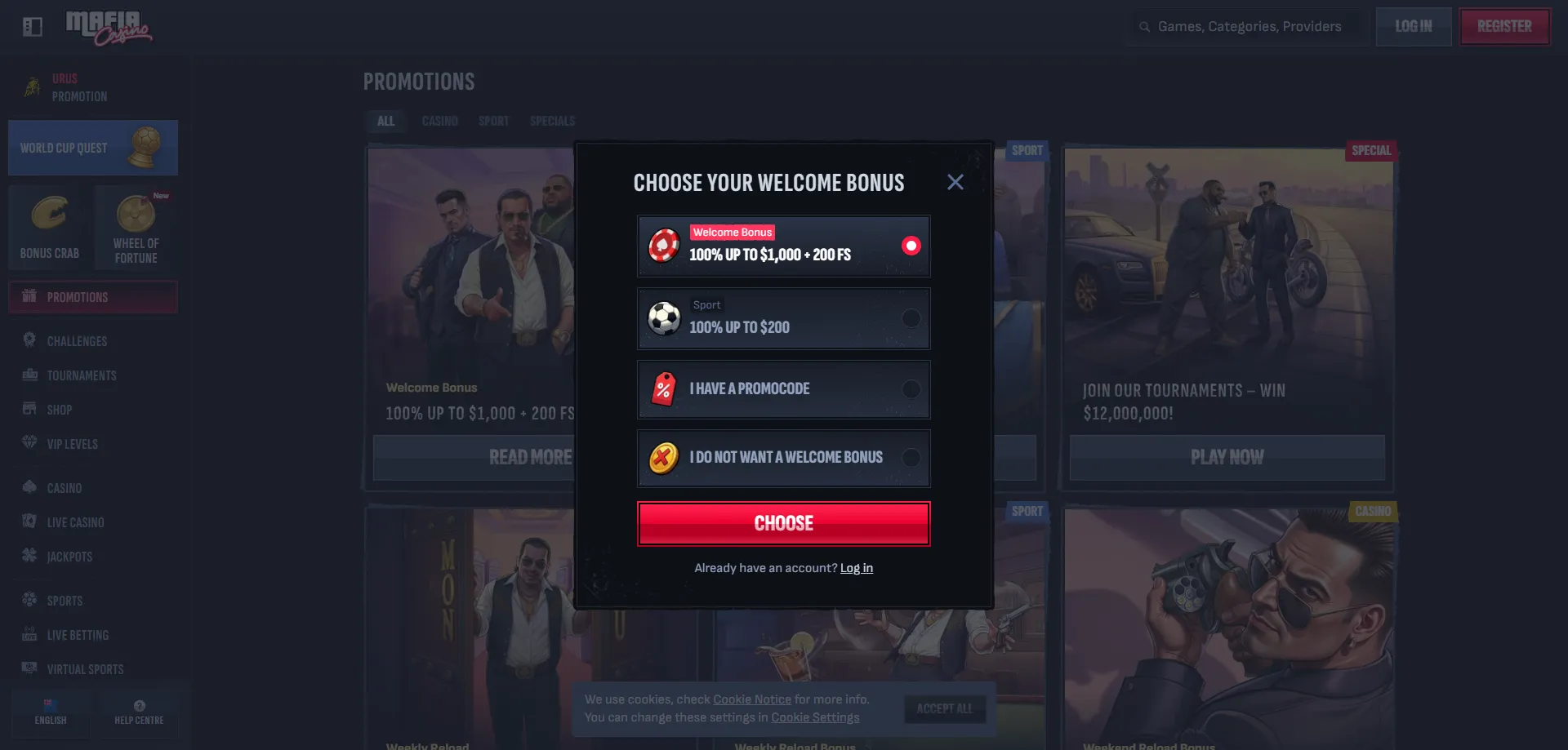 Mafia Casino NZ registration – sign up in under two minutes